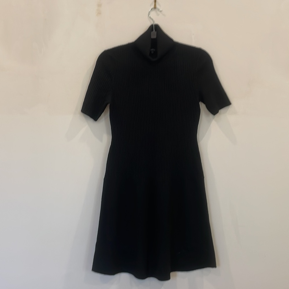 Theory Turtleneck sweater short sleeve Combo Knit Dress EUC